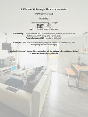 Foto - Moderne 3,5 Zimmerwohnung in Elzach ab September 26 zu vermieten