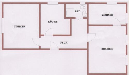 Foto - Schöne 2,5 Raumwohnung in Schlossnähe Altenburg 54qm, 324€ KM+NK