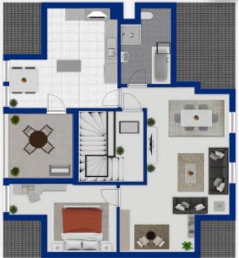 Foto - schöne Dachgeschosswohnung mit Terrasse und großer Einbauküche