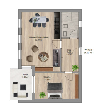 Foto - 2 Zimmer Etagenwohnung zur Miete in Haiger