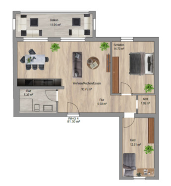 Foto - Etagenwohnung in Haiger zur Miete