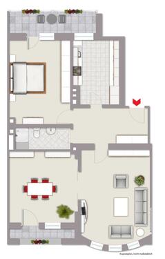 Foto - 3 Zimmer Etagenwohnung zur Miete in Tastrup
