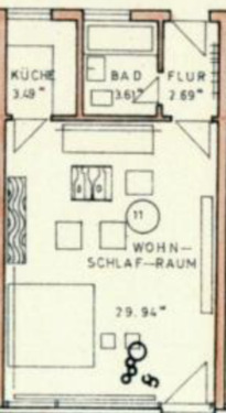 Foto - 1 Zimmer Etagenwohnung zur Miete in Bad Wimpfen