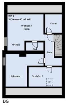 Foto - TOP! 3-Zi. DG Wohnung mit Einbauküche