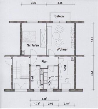 Foto - Etagenwohnung in Borna