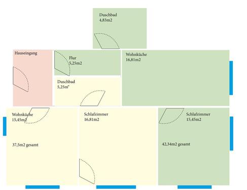 Foto - 2-Zimmer Wohnung, möbeliert, Erstbezug nach Renovierung