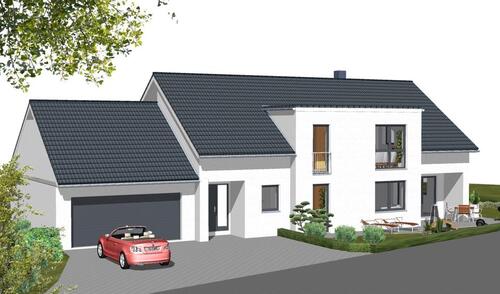 Foto - modernes großes Einfamilienhaus projektiert zu verkaufen