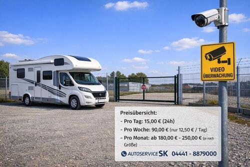 Foto - Wohnmobil-Stellplatz 24h – umzäunt & videoüberwacht – Vechta