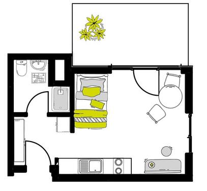 Foto - 1 Zimmer Erdgeschoßwohnung in Ravensburg