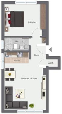 Foto - 2 Zimmer Wohnung Leverkusen Rheindorf 52 qm ab Juni