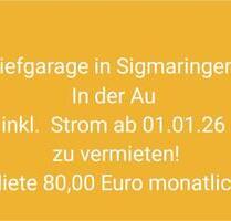 Abschließbarer Tiefgaragen Platz - Sigmaringendorf