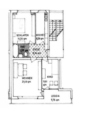 Foto - 3,5 ZKB Wohnung frisch renoviert teilmöbliert kurzfristig frei