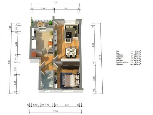 Foto - Etagenwohnung in Mainz zur Miete