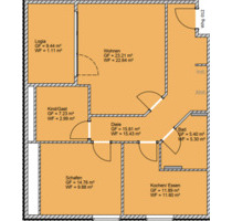 Schöne 3-Zimmer-Wohnung mit Balkon & Einbauküche in Dornum