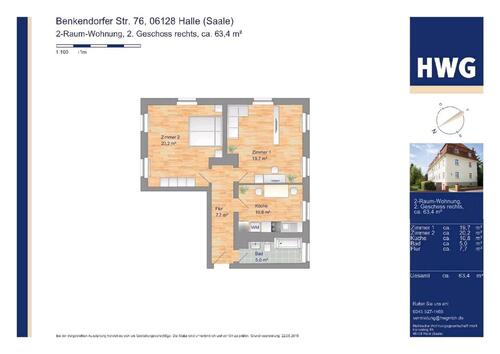 Foto - HWG Wohnung in toller Lage - 723,00&nbsp;EUR Kaltmiete, ca.&nbsp; 63,40&nbsp;m&sup2;