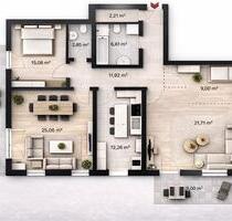 Großzügige 3,5-Zimmer-Wohnung mit 2 Terrassen, Garage + Stellpl. - Büchlberg