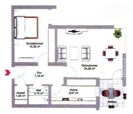 Foto - 2 Zimmer Etagenwohnung zum Kaufen in Plattling