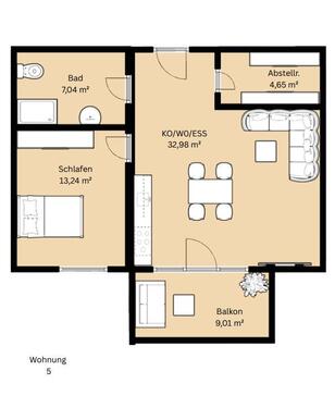 Foto - 2.5 Zimmer Etagenwohnung in Burgbernheim