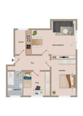 Foto - Moderne 3-Zimmerwohnung mit Terasse