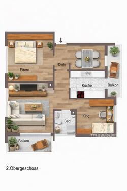 Foto - 3.5 Zimmer Etagenwohnung zur Miete in Winnenden
