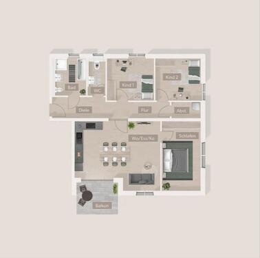 Foto - 4 Zimmer Dachgeschoßwohnung in Furth