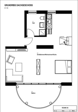 Foto - 1 Zimmer Dachgeschosswohnung in saniertem Altbau