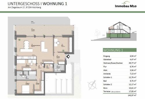 Foto - Terrassenwohnung in Höchberg zur Miete