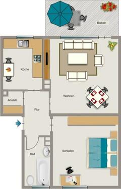Foto - 2.5 Zimmer Erdgeschoßwohnung zur Miete in Duisburg