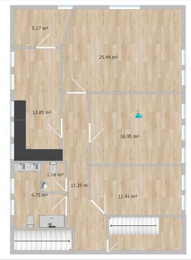 Foto - 3-Zimmer Dachgeschoss-Wohnung mit ausgebautem Dachboden