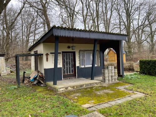 Foto - idyllischer, gepflegter Kleingarten, Schrebergarten, Pachtgarten