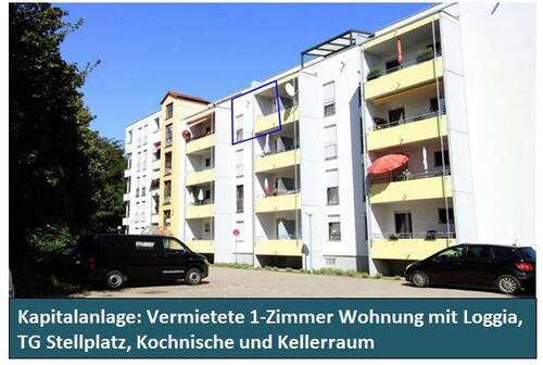 Foto - Rastatt, Vermiet.1-Zimmer Wohnung,Loggia,TG Stellpl.,0%Provision