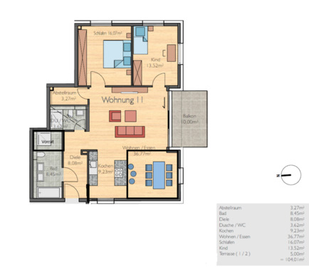Foto - Etagenwohnung in Herrenberg zur Miete