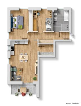 Foto - Ankommen, durchatmen, zuhause sein: Diese Etagenwohnung verbindet einen übersichtlichen Grundriss mit dem Komfort, den man im Alltag schnell zu schätzen lernt. In Beelen im Münsterland erwartet...