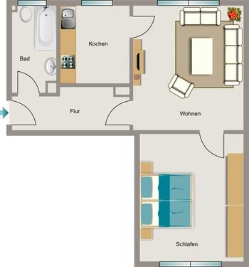 Foto - 2.5 Zimmer Etagenwohnung zur Miete in Oberhausen