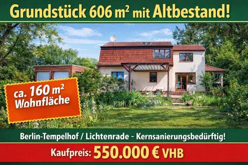 Foto - Grundstück mit Altbestand, bereit zur Neugestaltung