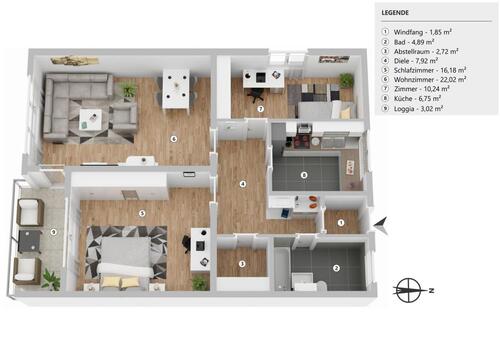 Foto - Etagenwohnung zum Kaufen in Braunschweig