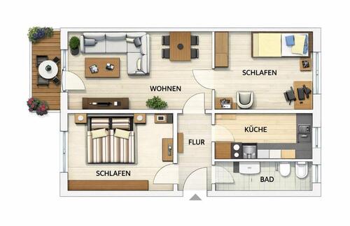 Foto - 3-Zimmer-Wohnung in Dresden Südvorstadt - zentrale Lage