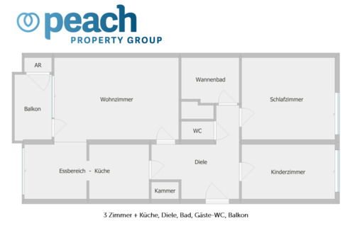 Foto - Familienfreundliches Wohnen: 3-Zimmer-Wohnung mit Balkon, Bad + Gäste-WC!