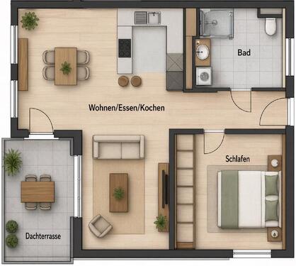 Foto - 2 Zimmer Etagenwohnung zur Miete in Gerabronn