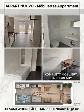 Foto - Erstbezug möbiliertes Apartment 1 Zi. nähe Uniklinik Augsburg