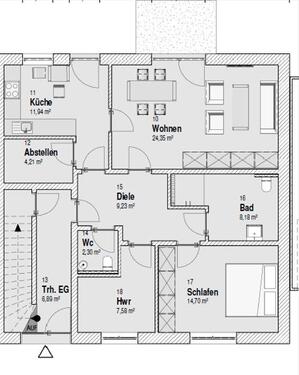 Foto - Helle Zweizimmerwohnung mit Südterrasse - Neubau, Seniorengerecht