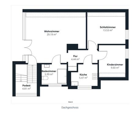 Foto - 3-Zimmer-Dachgeschosswohnung in oberhohenried