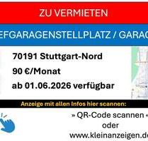 Tiefgaragenstellplatz Garage in Stuttgart Nord zu vermieten