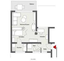 1-Zimmer-Apartment in ruhiger Lage – renoviert & teilmöbliert - Hamm Herringen