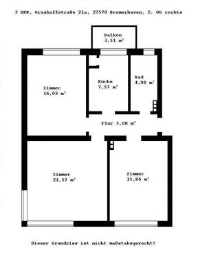 Foto - 3 Zimmer Etagenwohnung zur Miete in Bremerhaven
