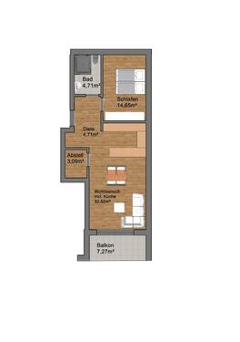 Foto - 2 Zimmer Etagenwohnung zur Miete in Biberach an der Riß