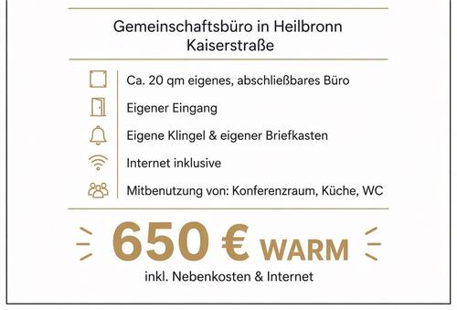 Foto - Büro (20 qm) in zentraler Lage – Heilbronn Kaiserstr.