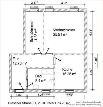 Foto - Etagenwohnung zur Miete in Roßwein