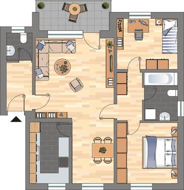 Foto - 3 Zimmer Etagenwohnung zur Miete in Wilhelmshaven