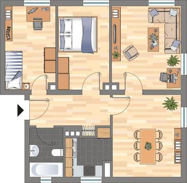 Foto - 3 Zimmer Erdgeschoßwohnung zur Miete in Wilhelmshaven